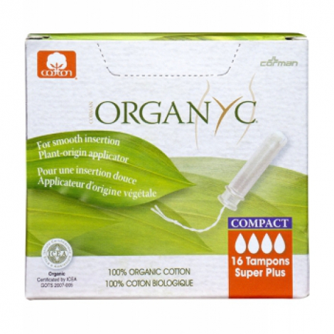 Organyc Tampon super plus avec applicateur compact Boîte de 16 Organyc