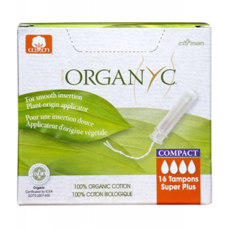 Organyc Tampon super plus avec applicateur compact Boîte de 16