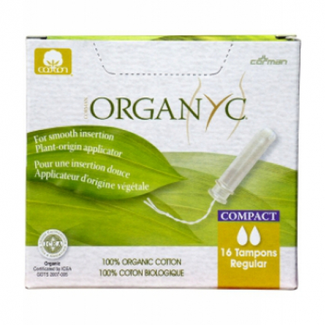 Organyc Tampon régulier avec applicateur compact Boîte de 16 Organyc