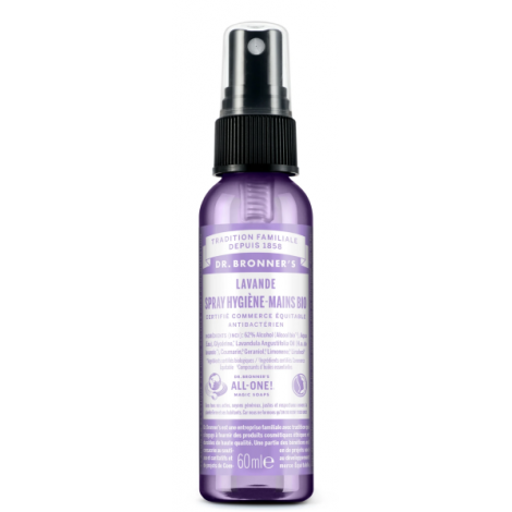Dr Bronners Spray hygiénique naturel à la Lavande 60ml Dr Bronners