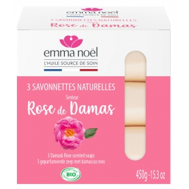 Emma Noël Pack 3 Savonnettes Rose de Damas Emma Noël