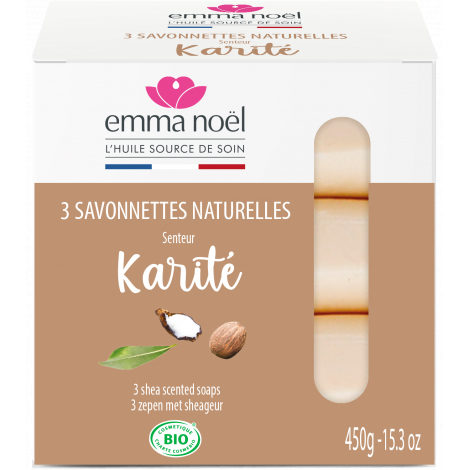 Emma Noël Pack 3 Savonnettes Karité Surgras Emma Noël