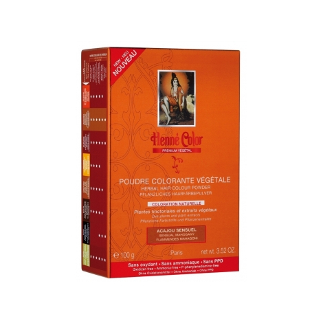 Henné Color Poudre colorante végétale Acajou Sensuel 100gr