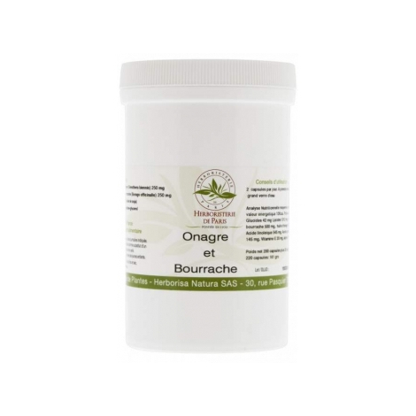 Herboristerie De Paris ONAGRE BOURRACHE VITAMINE E 220 CAPSULES Herboristerie De Paris