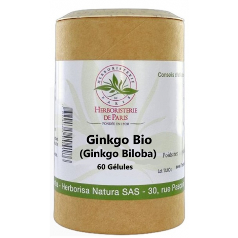 Herboristerie De Paris Ginkgo Biloba Feuille Bio 60 gélules Herboristerie De Paris
