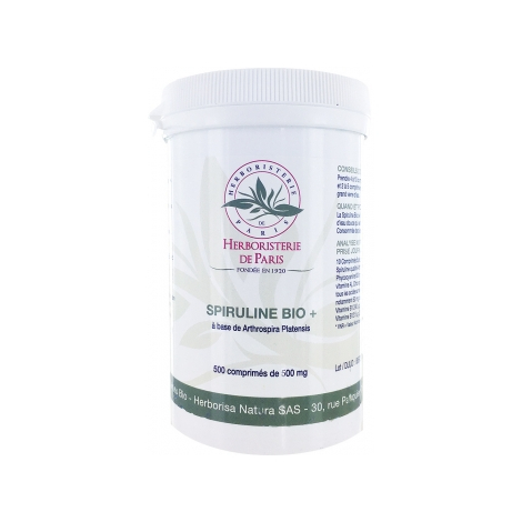 Herboristerie De Paris Spiruline bio + 500 comprimés de 500mg Herboristerie De Paris