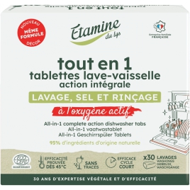Etamine du Lys 30 Tablettes Lave vaisselle tout en un Etamine du Lys
