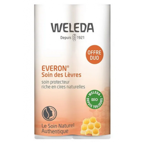 Weleda Duo Soin des lèvres Everon riche en cires naturelles 2X4g
