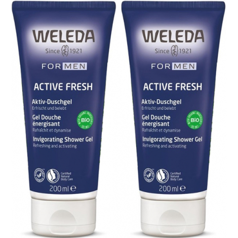 Weleda Duo Gel douche homme énergisant tonifie et rafraîchit 2x 200ml