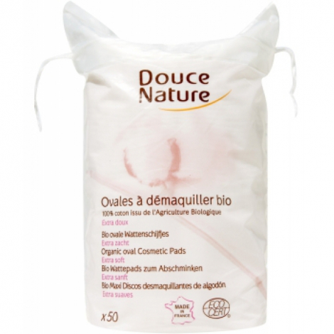 Douce Nature 50 Ovales à démaquiller coton bio 50g