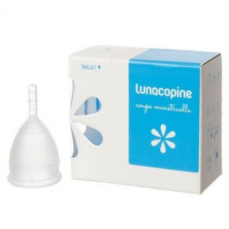 Coupe menstruelle LunaCopine Selene bleue taille 1 avec pochette
