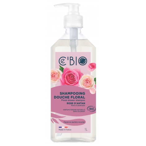 C'bio Shampooing douche Rose d'Antan 1L Cé'bio