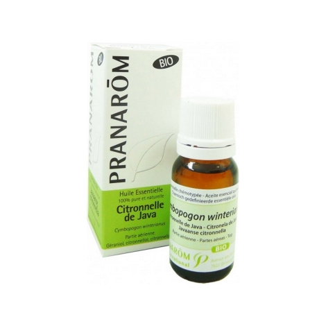 Pranarôm Citronnelle de Java Bio Flacon compte gouttes 10ml Pranarôm
