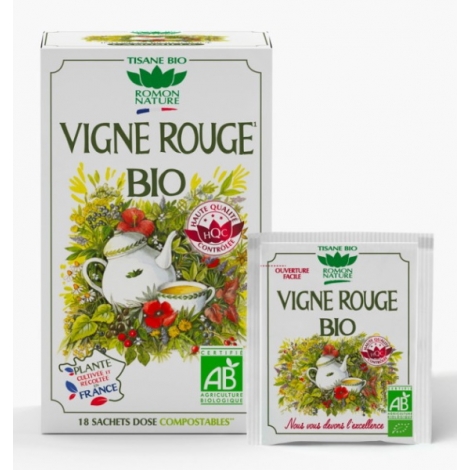 Romon Nature Tisane Vigne rouge bio 18 sachets Romon Nature