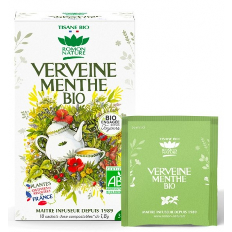 Romon Nature Tisane Verveine/Menthe bio 20 sachets 36g