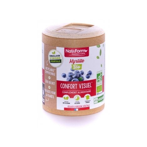 Nat et Form Myrtille Baie Bio 90 gélules Nat et Form