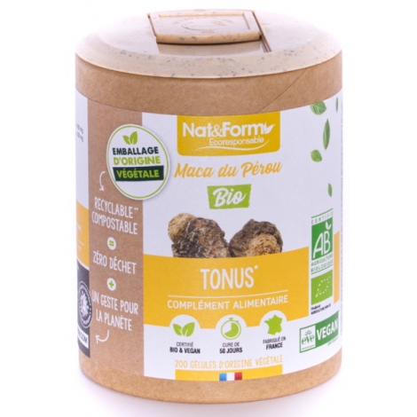 Nat et Form Maca du Pérou Bio 200 gélules Nat et Form