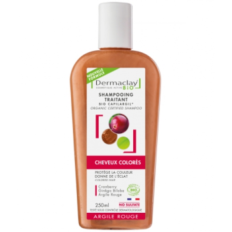 Dermaclay Shampoing cheveux colorés et décolorés 250 ml Dermaclay