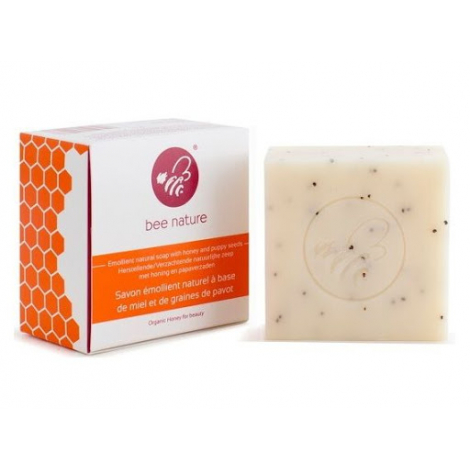 Beenature Savon émollient au miel et graines de Pavot 100g