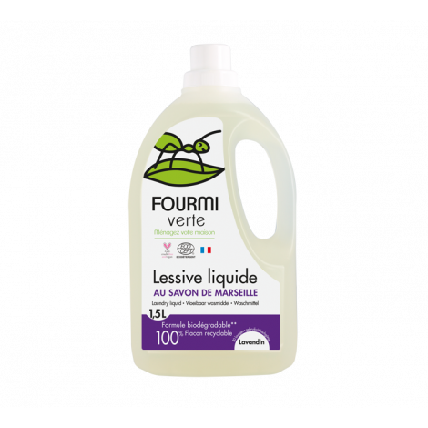 La Fourmi Verte Lessive liquide parfum Lavande 1.5 litre La Fourmi Verte
