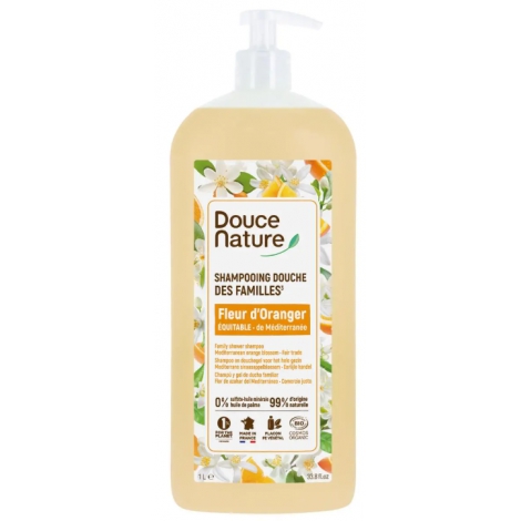 Douce Nature Shampooing Douche Fleur d'Oranger Méditerranée 1L Douce Nature