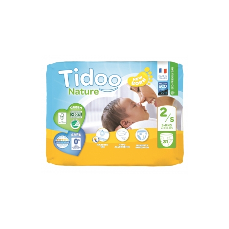 Tidoo 31 Couches Single Pack (T2/S) 3/6kg Onaturel