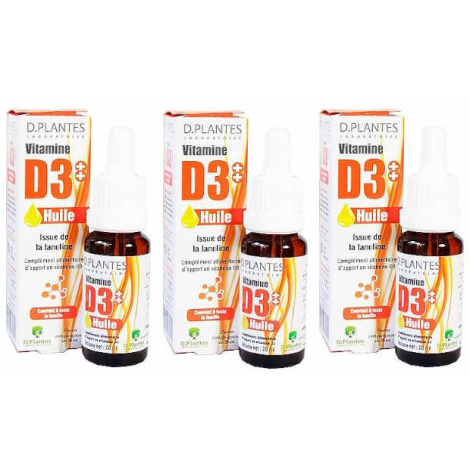d-plantes Vitamine D3 ++ Huile Triopack 3 x 20ml d-plantes