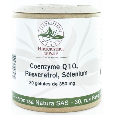 Herboristerie de paris Coenzyme Q10 Fort Resveratrol Sélénium 30 Gélules Herboristerie De Paris