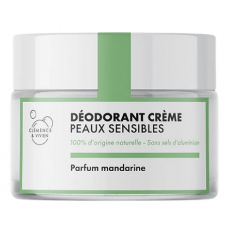 Clémence et Vivien Baume déodorant Peau sensible à la Mandarine 50gr Clemence & Vivien