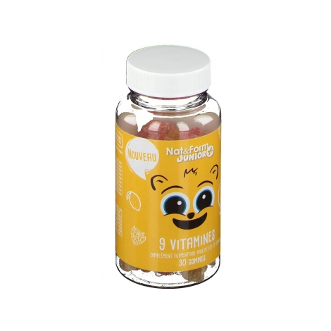 Nat et Form 9 Vitamines Junior+ 30 oursons Onaturel
