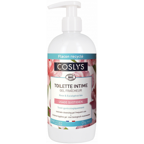 Coslys Gel de toilette intime Eau florale de Rose 500ml Onaturel