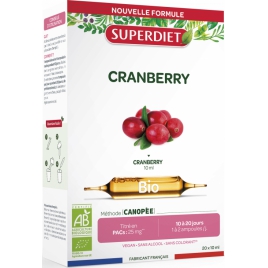 Super Diet Cranberry Bio 20 ampoules de 10ml soit 200ml Super Diet