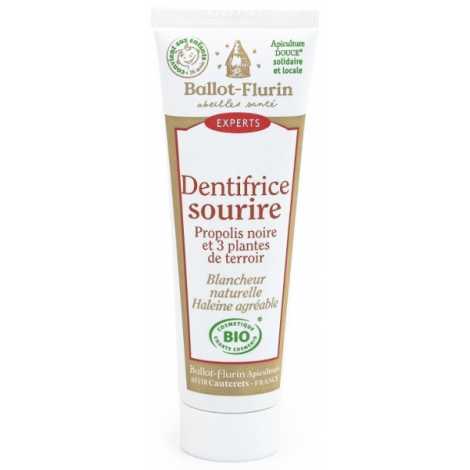 Ballot Flurin Dentifrice sourire Blancheur naturelle à la Propolis 50ml Onaturel