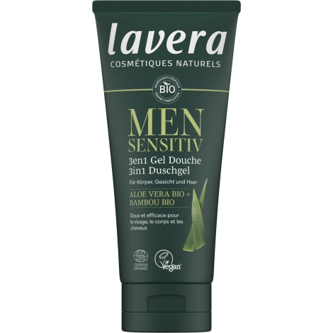 Lavera Gel douche 3 en 1 Men Sensitiv 200ml Lavera