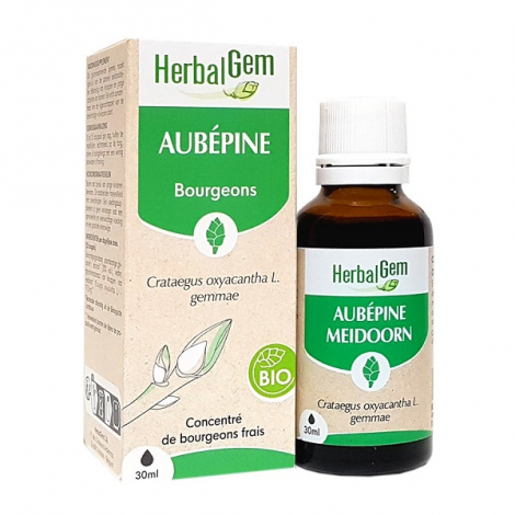 Herbalgem Aubépine bio Flacon compte goutes 30ml Herbalgem Gemmobase