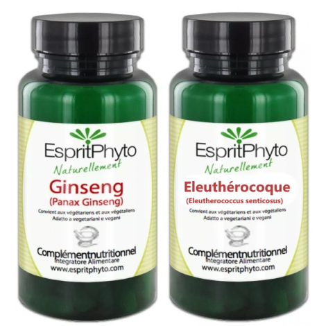 Espritphyto Duo Ginseng Eleuthérocoque 2x90 gélules Esprit phyto