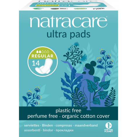 Natracare 14 Serviettes ultra minces à ailettes Natracare