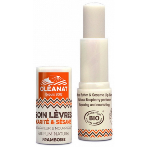 Oleanat Baume à lèvres Karité Sésame parfum Framboise 4.5g Onaturel