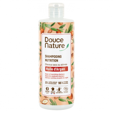 Douce Nature Shampooing cheveux secs et abîmés Huile d'Argan 350ml Douce Nature