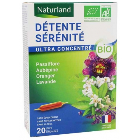 Naturland Passiflore Aubépine Oranger Lavande Bio 20 ampoules Naturland