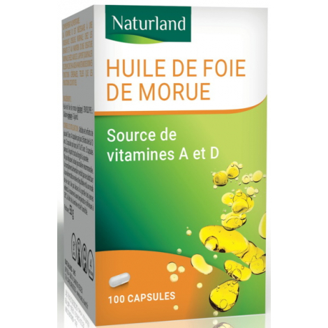 Naturland Huile de Foie de Morue 100 capsules Onaturel
