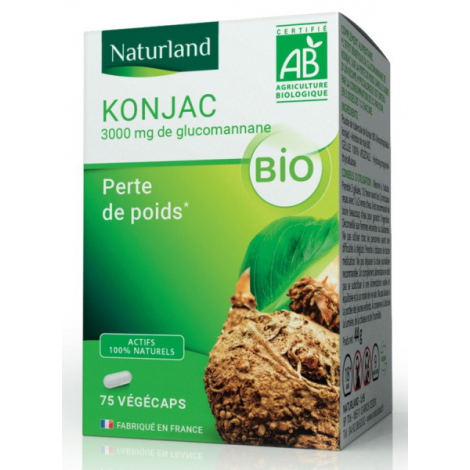 Konjac bio glucomannane 75 gélules végécaps Onaturel
