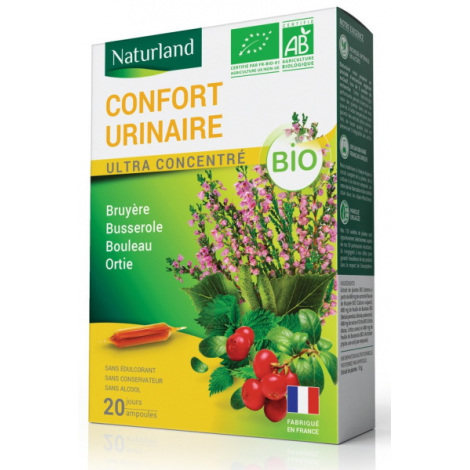 Naturland Bruyère Busserole Bouleau Ortie Bio 20 ampoules Naturland