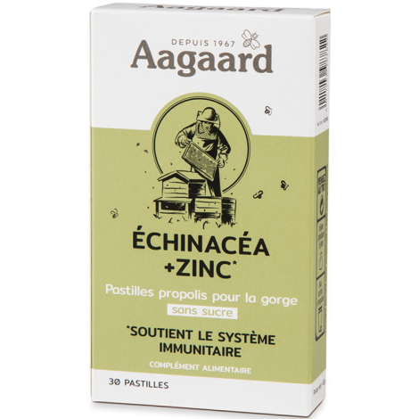 Aagaard Propolentum + Echinacea + Zinc 30 pastilles sous blister Aagaard