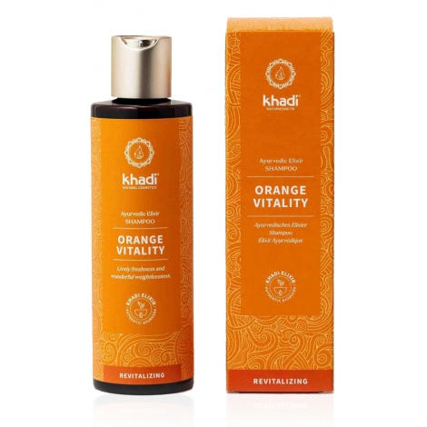 Khadi Shampoing ayurvédique Orange Vitality 200 ml Khadi