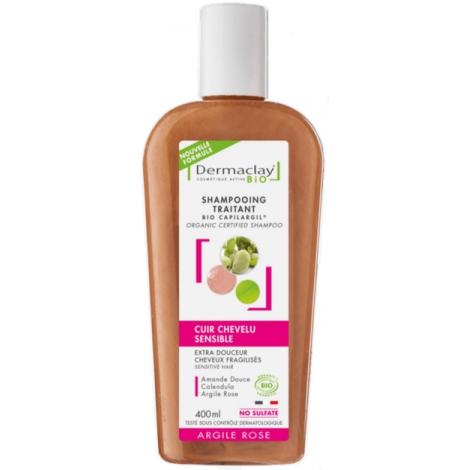 Dermaclay Shampooing Cuir Chevelu Sensible 400ml Dermaclay