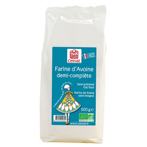 Celnat Farine d'avoine demi complète Celnat 500g Onaturel