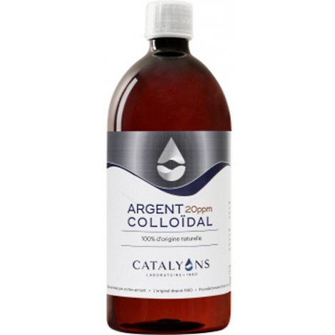 Argent colloïdal Oligo élément 20 PPM Catalyons 1000ml Onaturel usage externe