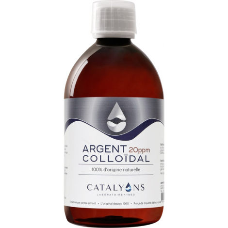 Catalyons Oligo élément ARGENT colloïdal 20 PPM 500 ml Onaturel action antiseptique