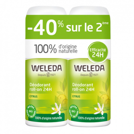 Weleda Duo Déodorant roll on 24h Citrus 2x50ml Weleda